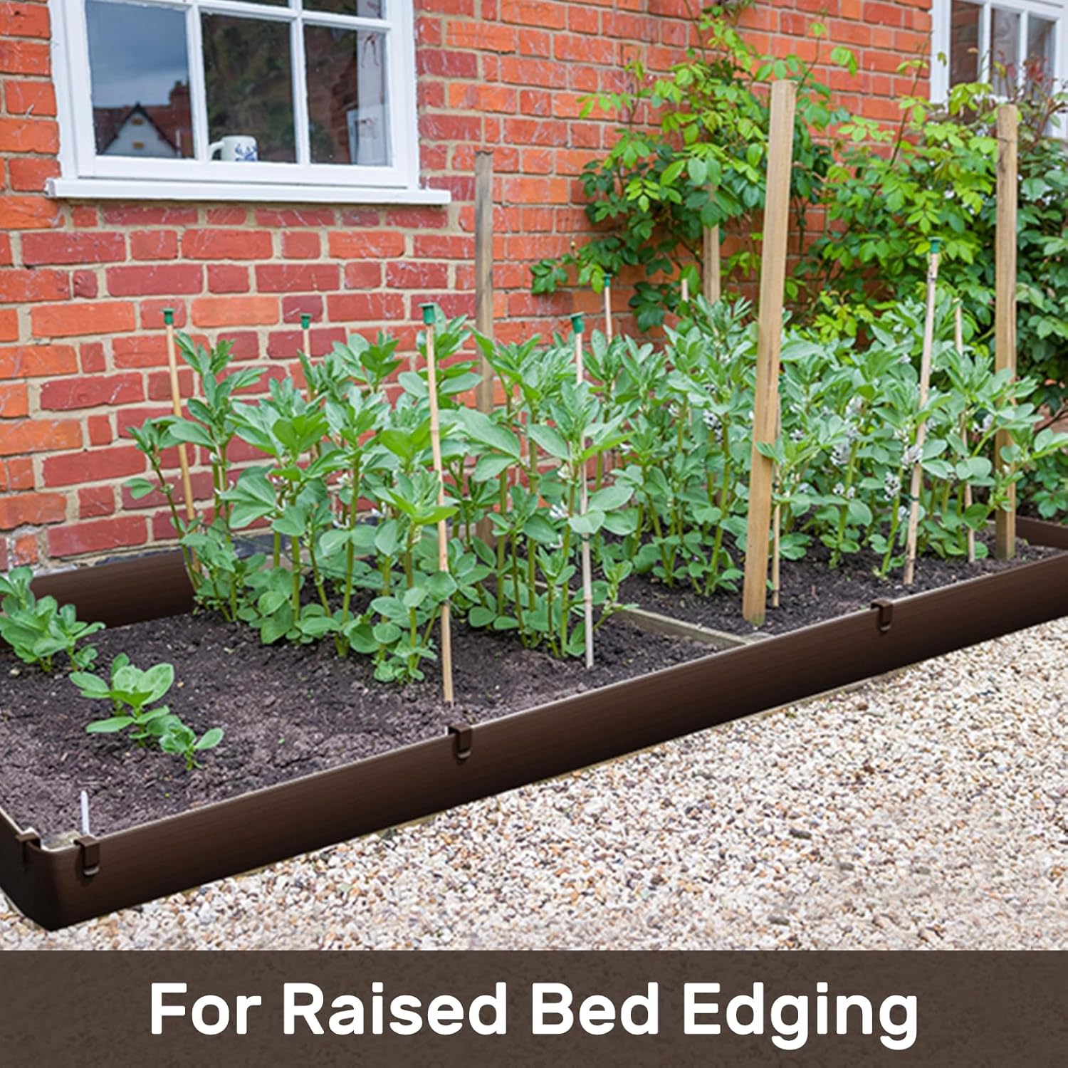 AGTEK 78FT Plastic Landscape Edging Coil Kit, 8 inch High Terrace Board Garden Edging Border with 24 Stakes