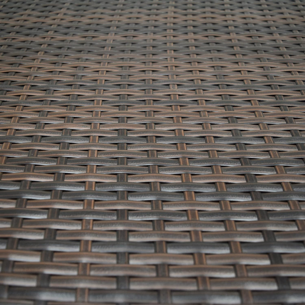 Oakland Living Brown Indoor and Outdoor Balcony Patio Deck Porch Pool 113 Gallon Wicker Storage Box Trunk Bin with Metal Frame