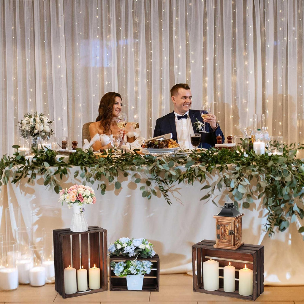 Soaoo 5 Pcs Decorative Nesting Wooden Crates for Storage Display 5 Size Large Small Rustic Wood Decorative Storage Crates with Handle Farmhouse Crate Box Container Made from Pine(Vintage Black)