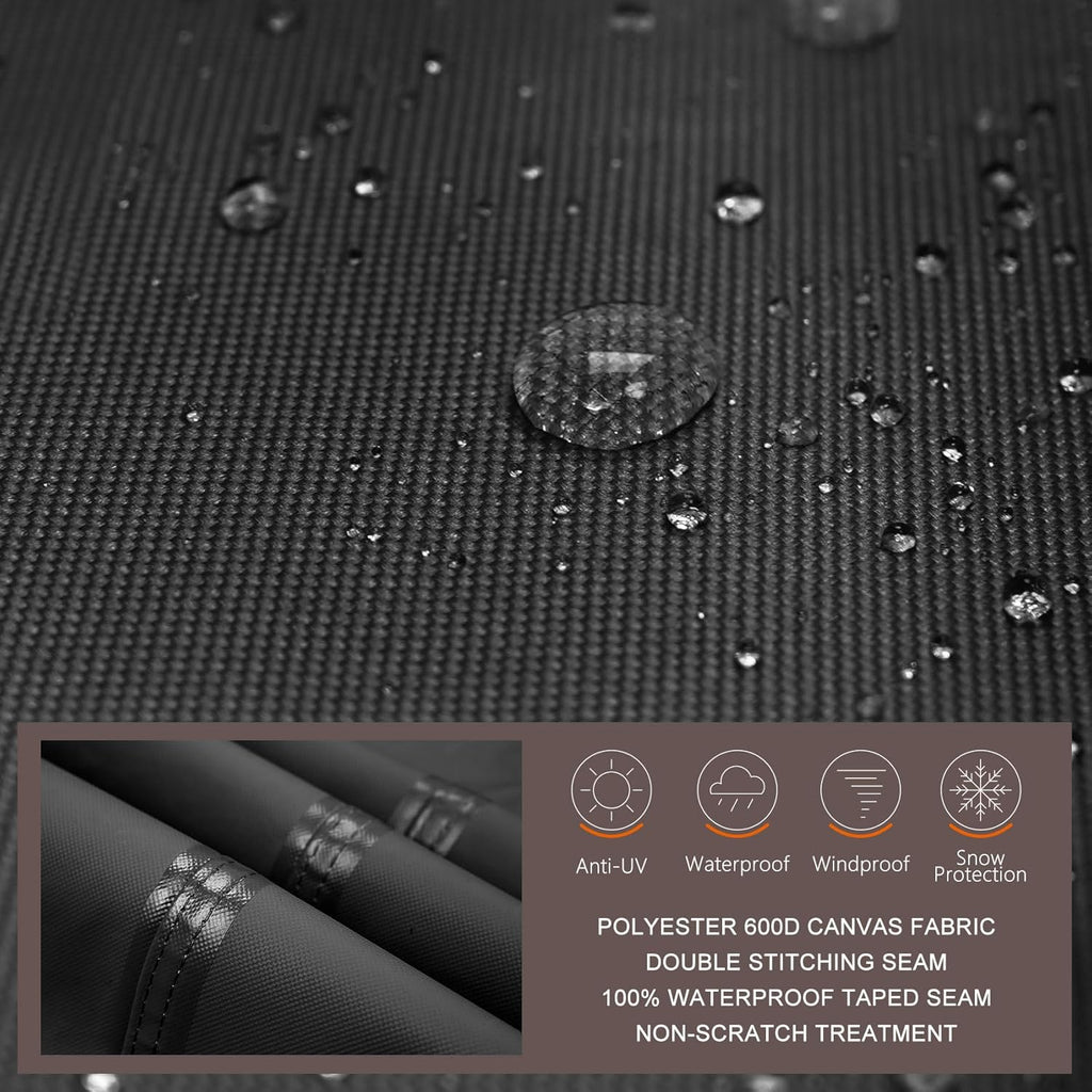 ULTCOVER Waterproof Grill Cover 64 inch, Heavy Duty BBQ Cover for 4-6 Burners Outdoor Gas Barbecue Grill, Black