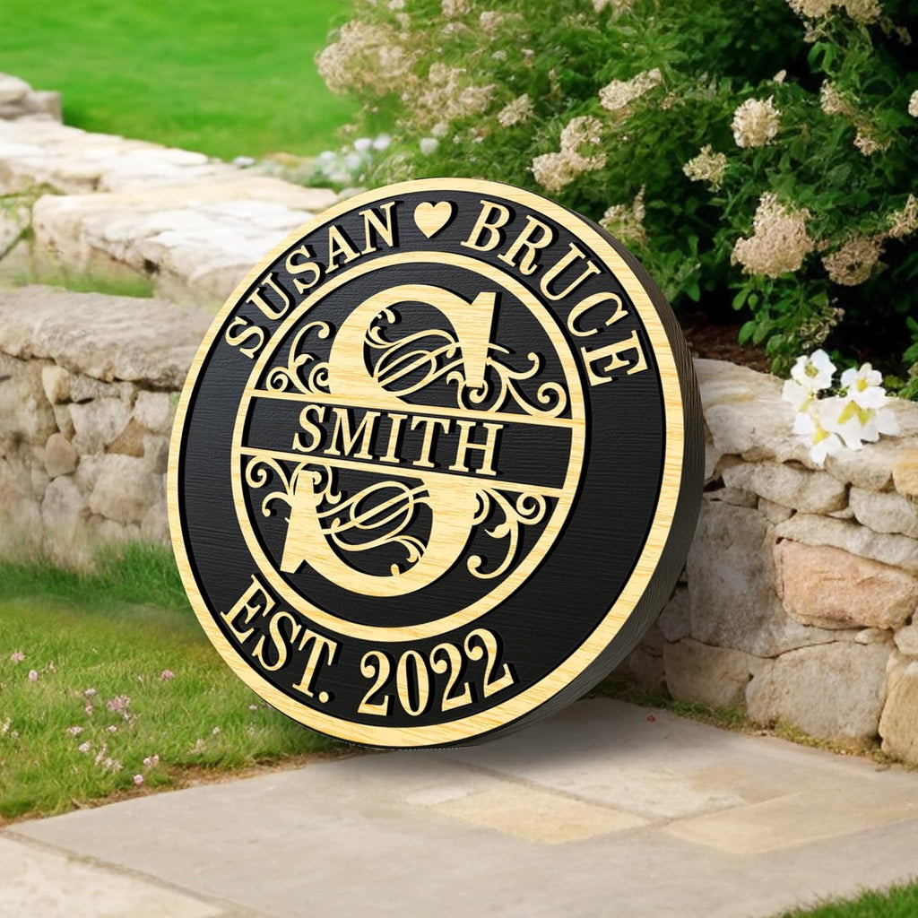 Personalized Christmas Gifts 2025 Custom Wedding Anniversary Sign Personalized Family Name Signs Monogram Wall Décor Best Housewarming Gifts