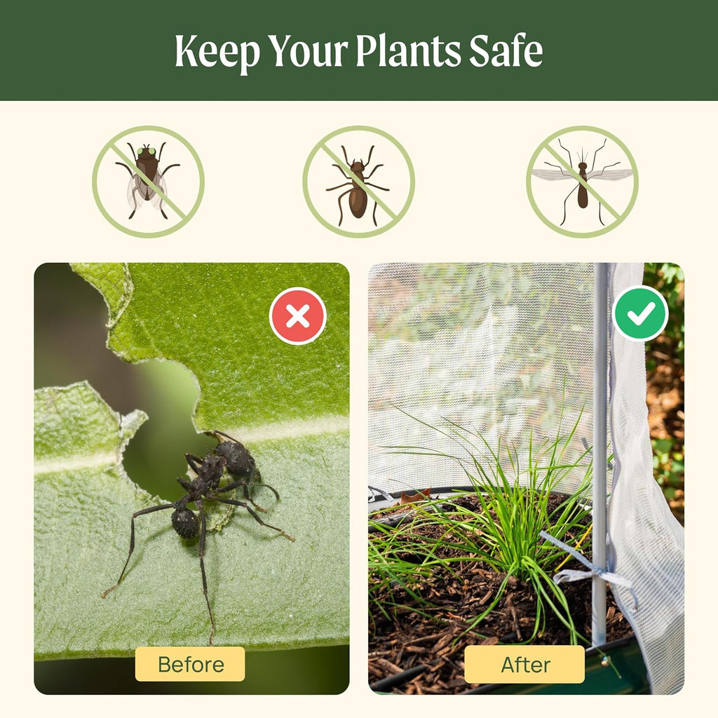 Vego garden Cover System for 2.0' x 4.0' Elevated Rolling Garden Bed-S Series