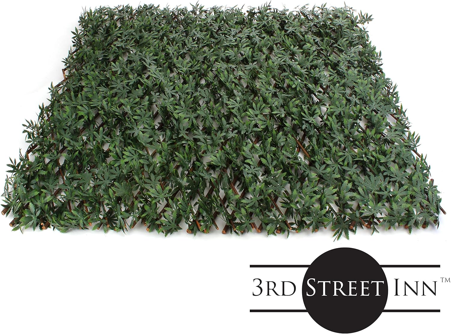 3rd Street Inn™ Leaf Trellis - Bamboo Greenery Panel - Boxwood and Ivy Privacy Fence Substitute - DIY Flexible Fencing (1, Cannabis)