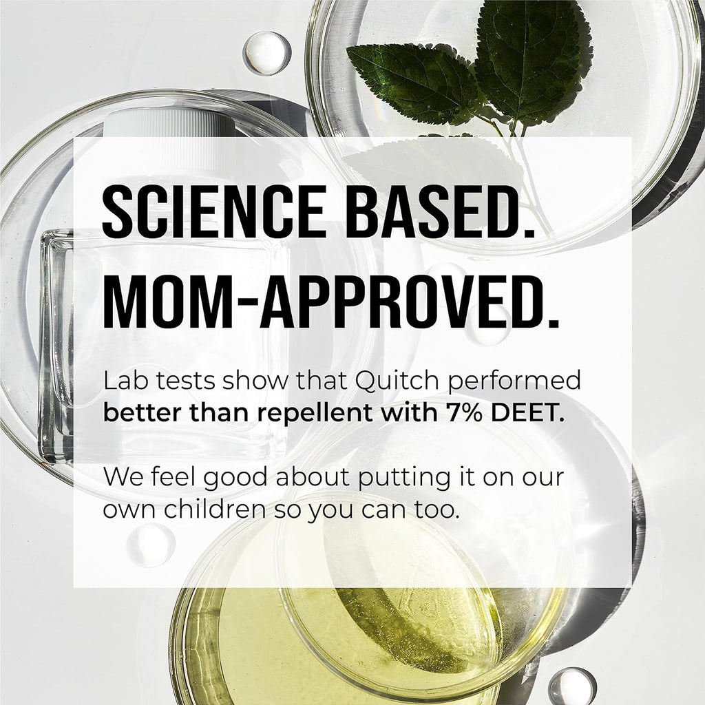 Quitch Mosquito Bug Repellent Balm, Bug Spray Alternative Insect Repellent Travel Size, DEET-Free Vacation Essentials Cruise Must Have, Natural Bug Repellent Wipes Alternative, Made in The USA