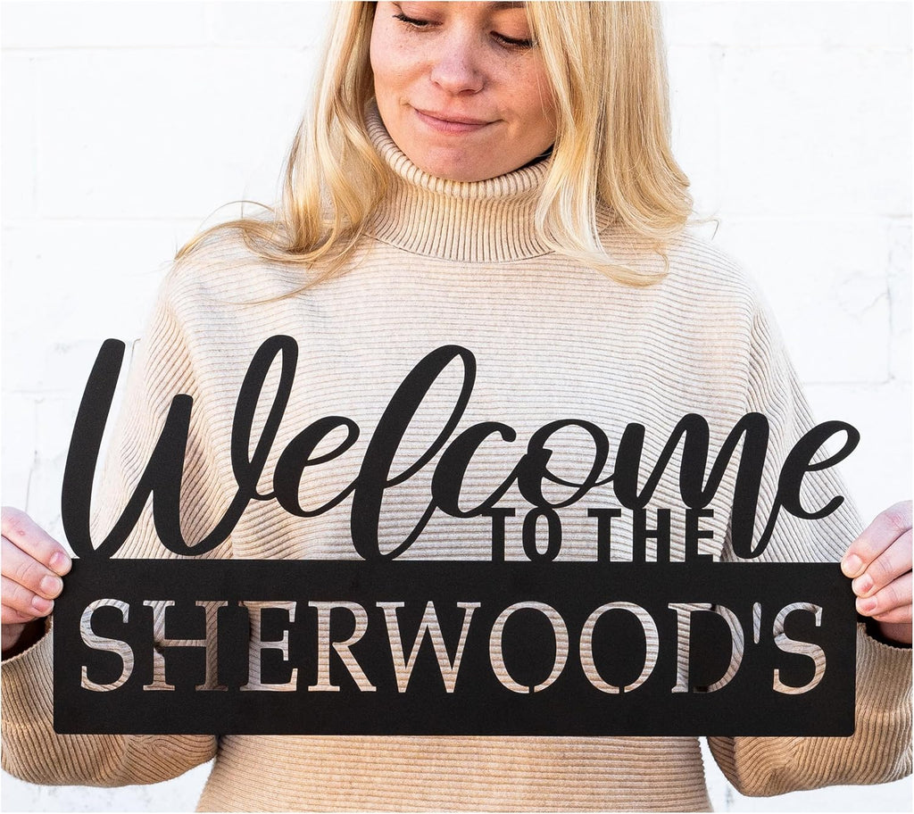 Personalized Welcome Name Sign Outdoor Last Name Sign Personalized Family Name Sign Custom Home Decor Custom Wedding Gift Housewarming Gift