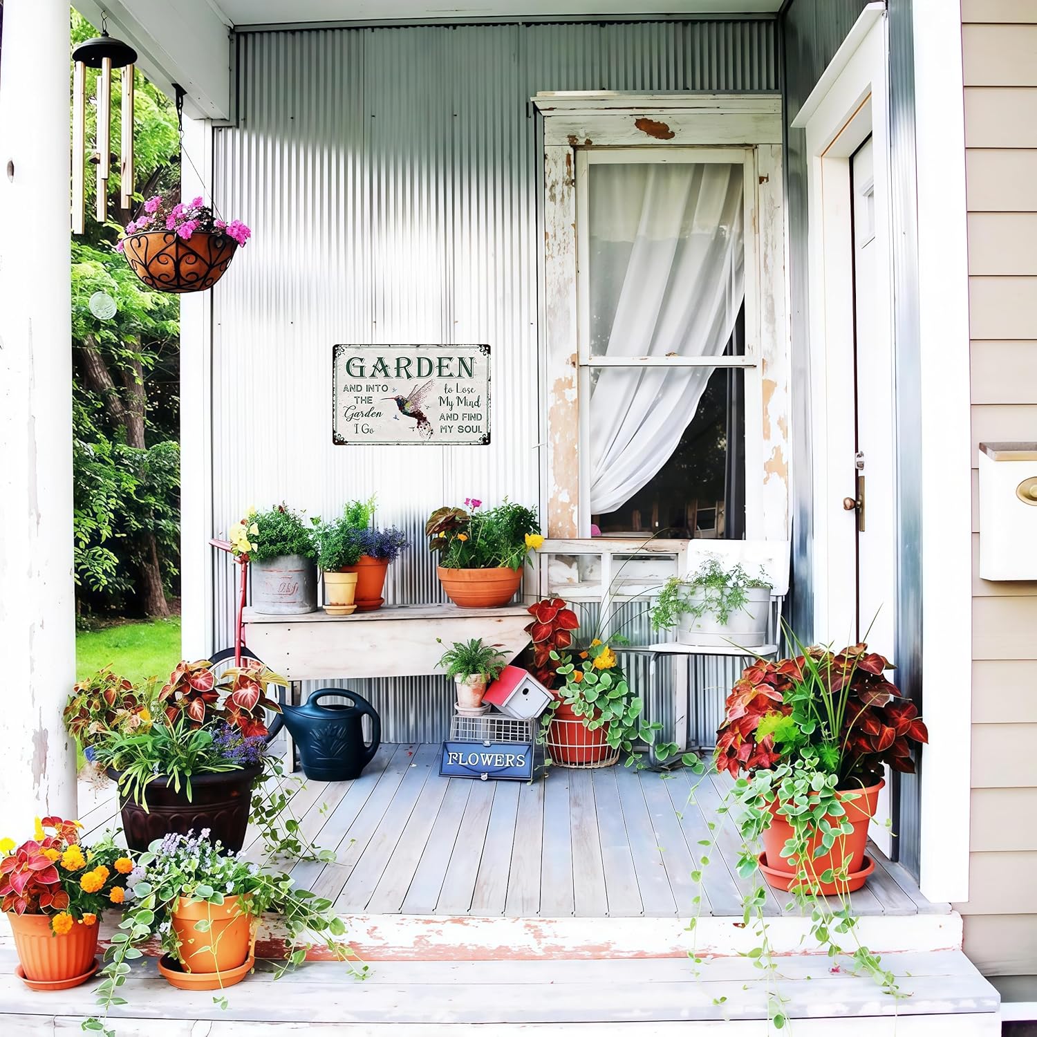 Bestylez Gardening Gifts Vintage Gardening Signs Into The Garden To Lose My Mind Tin Sign for Home Garden Greenhouse Living Room Bedroom Yard Cottage Outdoor Decor 8X12 Inch (3358)