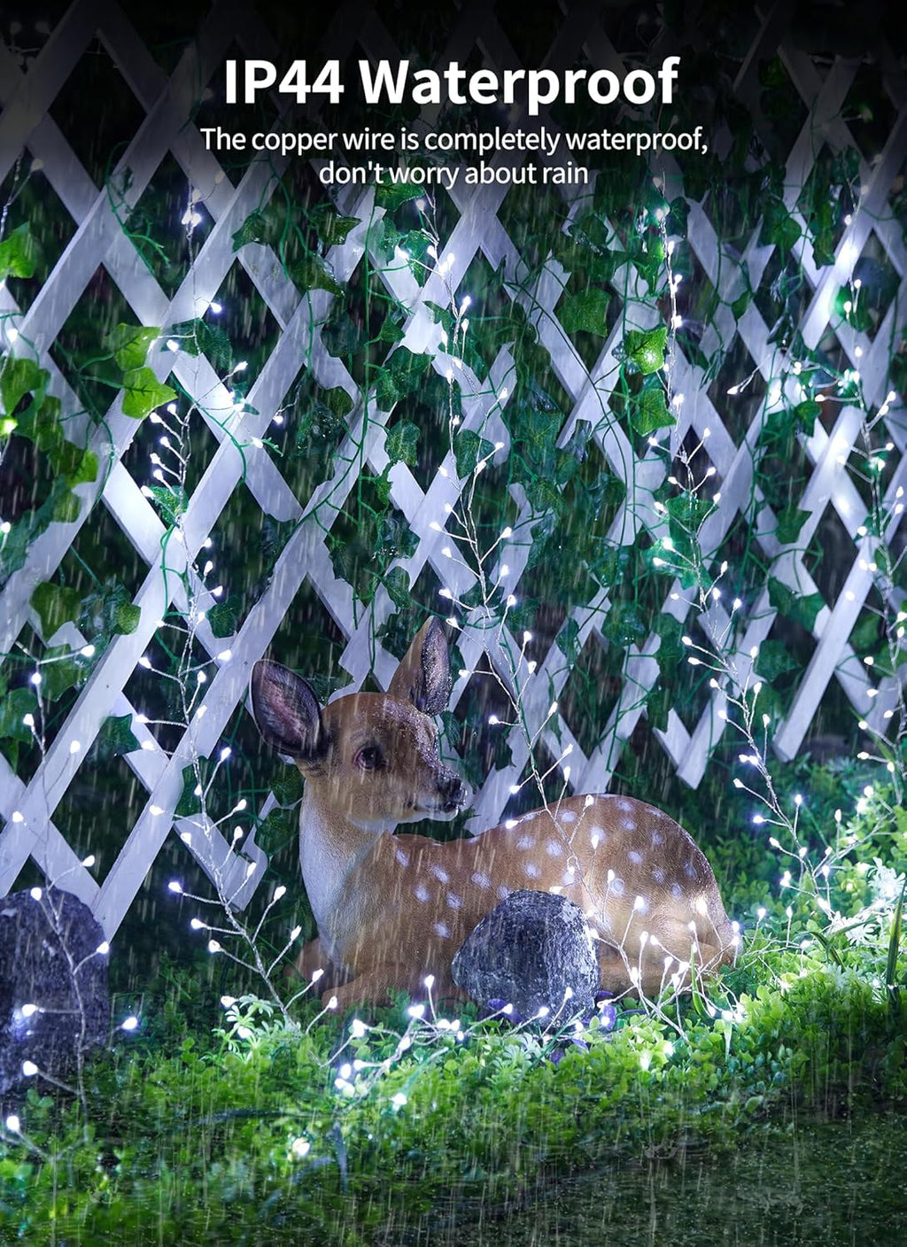 Brightown Solar String Lights, Outdoor Decor (Pure White, 19.6Ft)