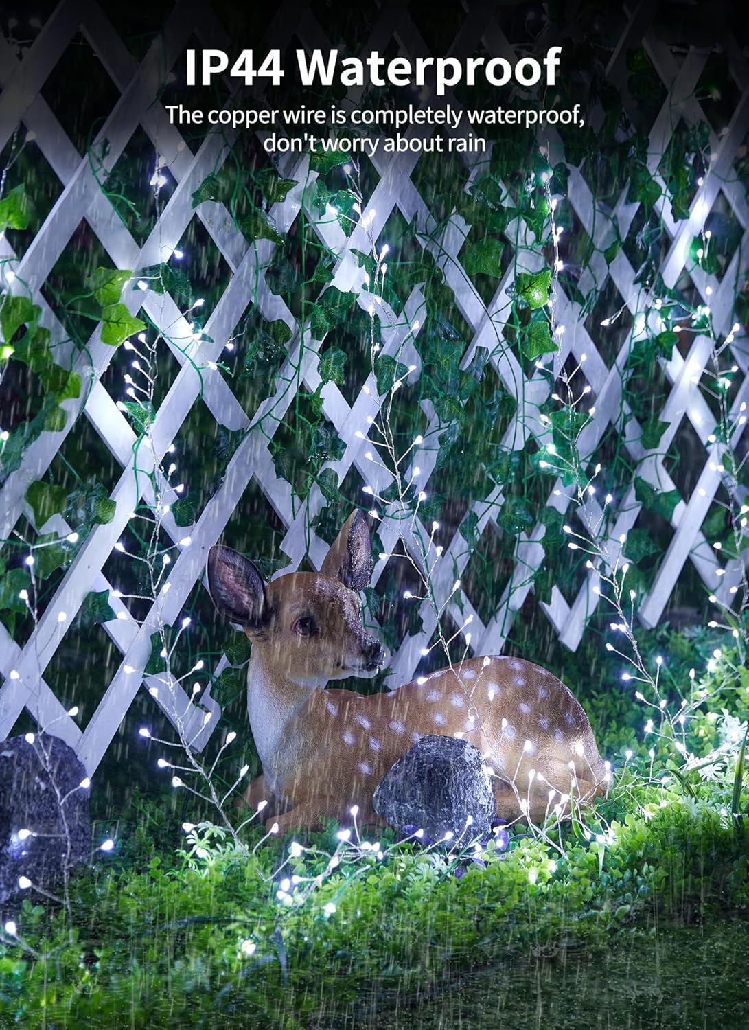 Brightown Solar String Lights, Outdoor Decor (Pure White, 19.6Ft)