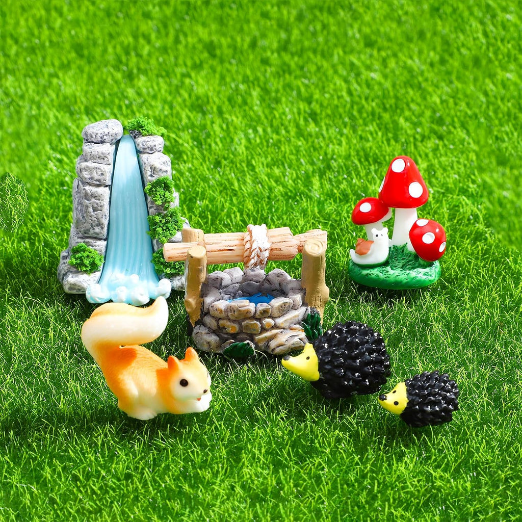 ONEST 27 Pieces Miniature Fairy Garden Accessories Small Fairy Figurines Hand Painted Fairies Figures for Car Decor Garden Flower Pot Birthday Cake Topper