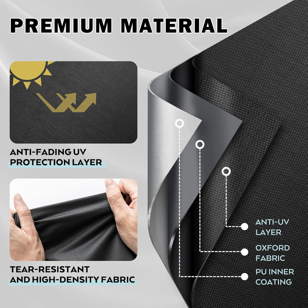 Pizza Oven Table Cover for BBQMall Pizza Oven Table Cart, Outdoor Grill Cart Cover for GRILL FORCE Pizza Oven Stand/Pizza Topping Station