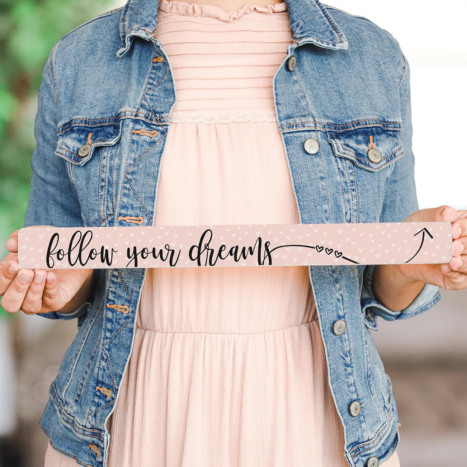 Simply Said, INC Talking Sticks 16" x 1.5" Wood Sign TLK1404 - Follow Your Dreams