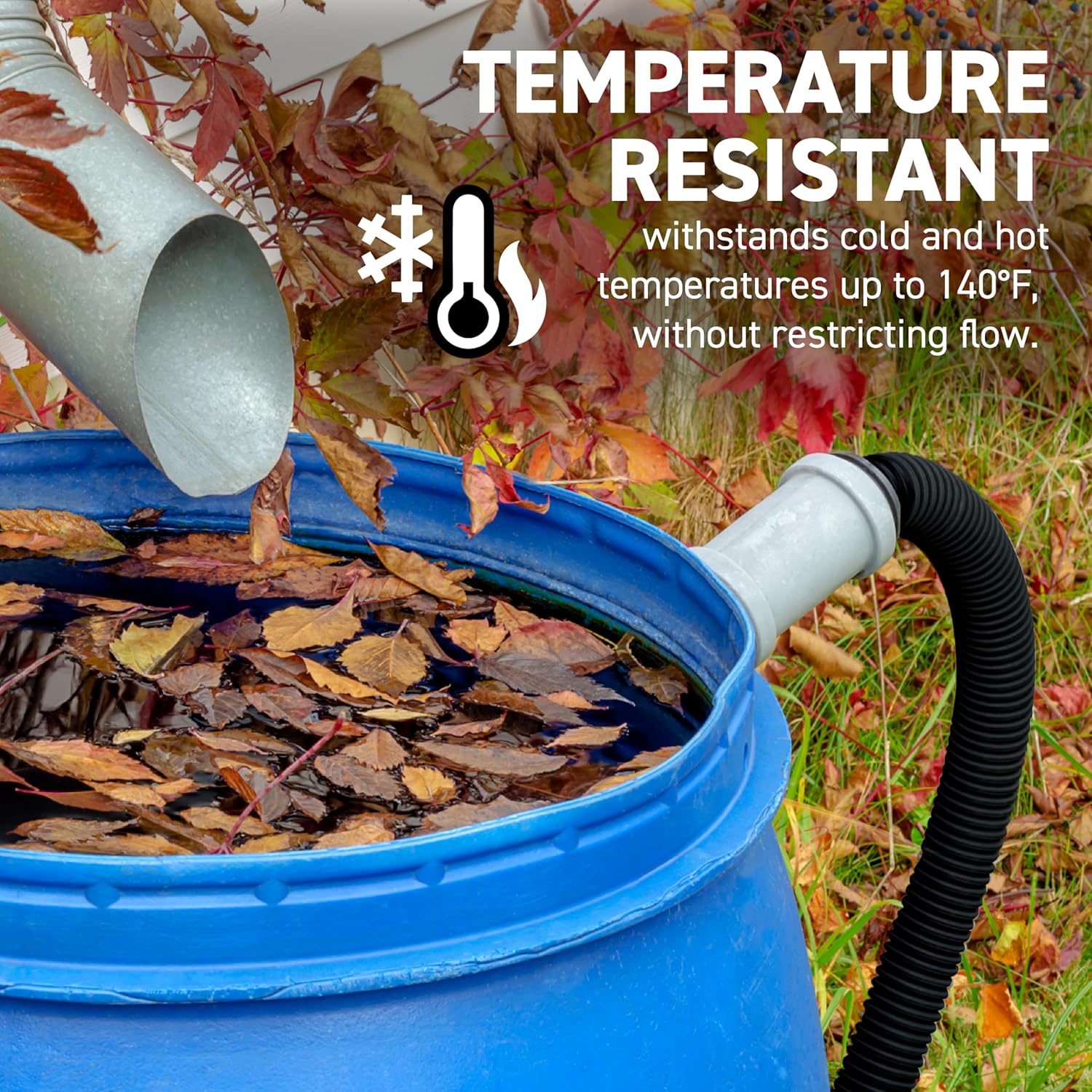 Sealproof 3/4" Dia Corrugated Pond Tubing 3/4-Inch ID, 20 FT Long, Black Kink Free Strong and Flexible Made in USA PVC Tubing