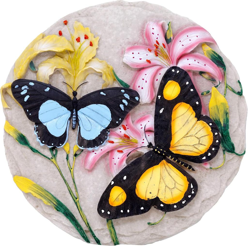 Spoontiques - Garden Décor - Butterfly Stepping Stone - Decorative Stone for Garden
