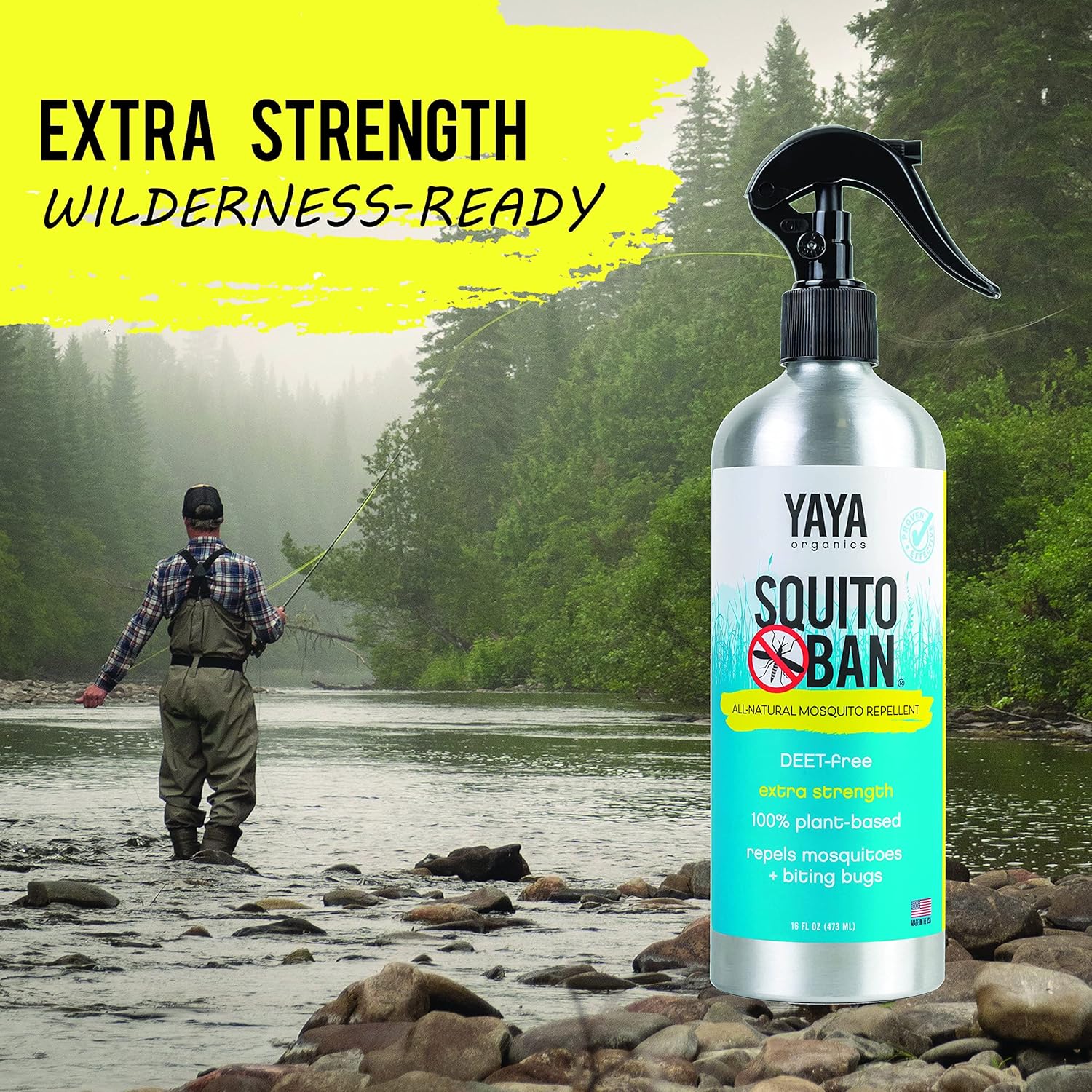 YAYA ORGANICS Family Bundle – Protect Your Family from Ticks and Mosquitoes with All-Natural, Proven Effective Repellents - Tick Ban 16 oz, Squito Ban 16 oz, Baby Bug Ban 4 oz