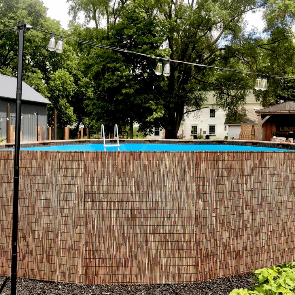 Bamboo Reed Fencing, Light Russet Bamboo Fence Rolls 6ft High, Decorative Privacy Screen Reed Curtains for Patio Balcony Garden Backyard Outdoor, 6 x 16 FT (2 Pcs)