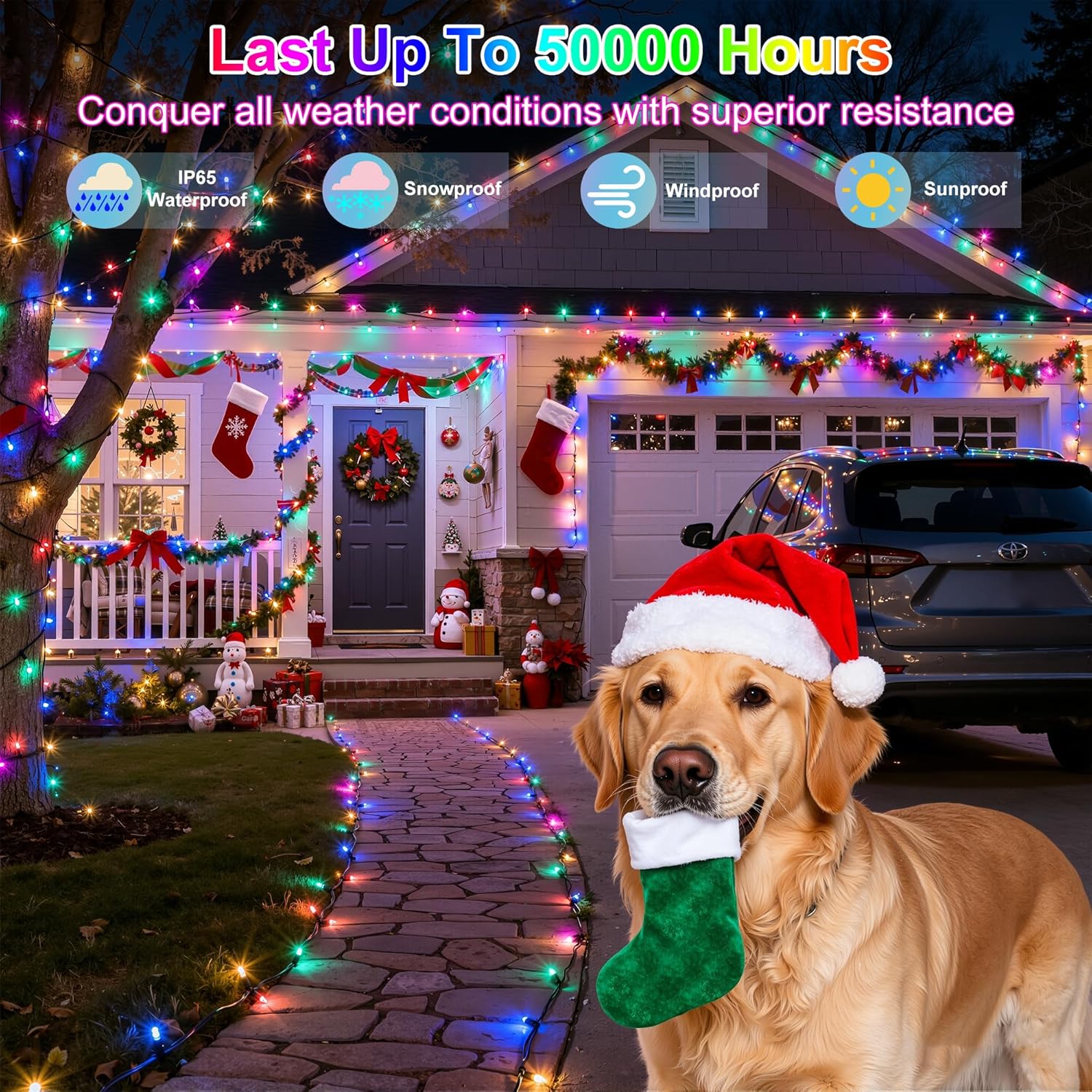 1500LED Christmas Lights Outdoor Use, 470ft 12 Modes Multicolor LED String Lights with Timer Dimmable, Waterproof Christmas Tree Lights for Xmas Patio Yard Fence Balcony Garden Decor Multicolor