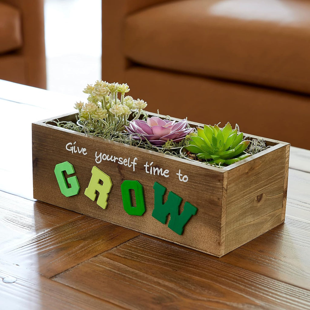 12” Wood Pallet Bin by Make Market - Rustic Crate Boxes for Storage, Decorative Display, Arts & Crafts, Made of 100% Wood - Bulk 4 Pack