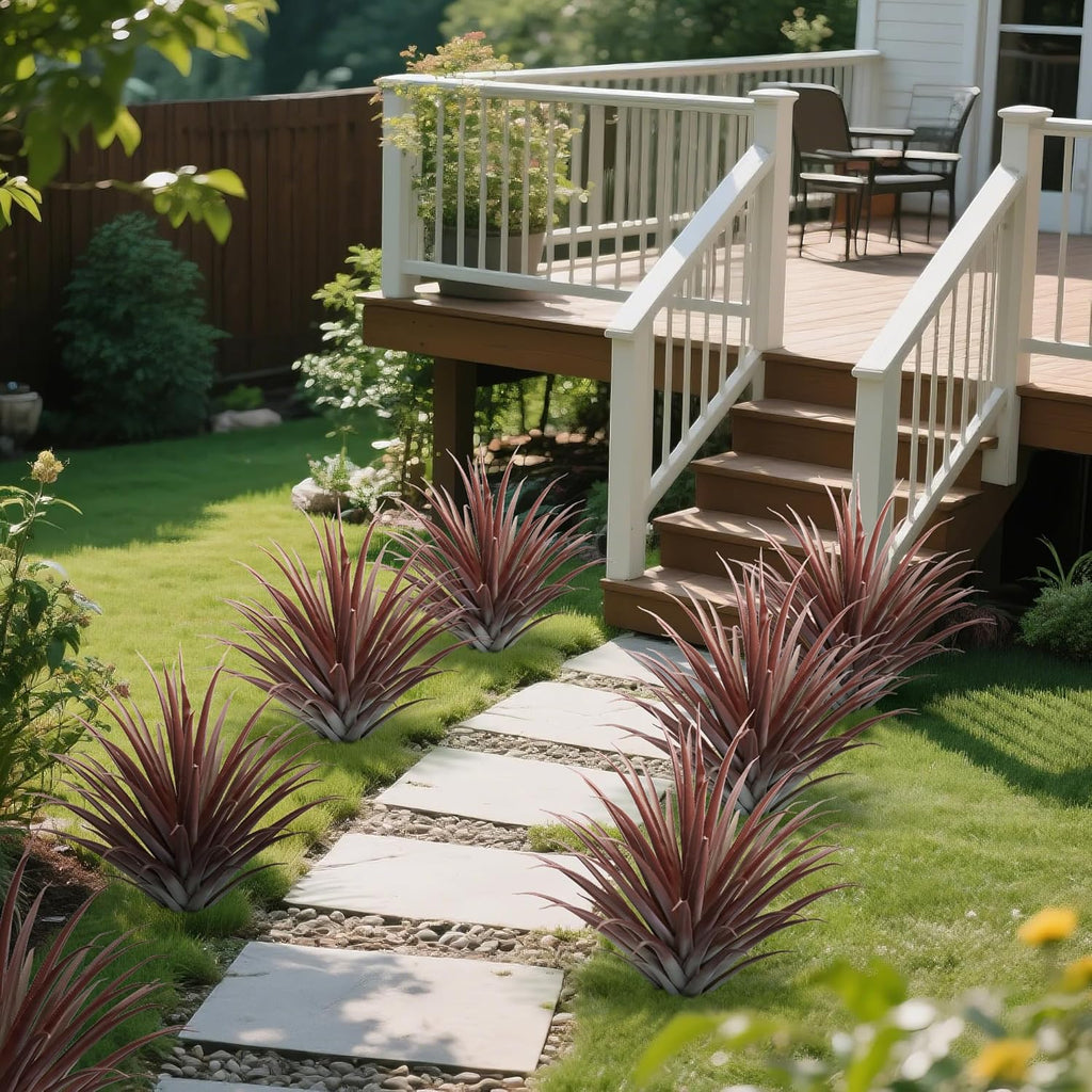 momoplant 2 Pcs Artificial Aloe Vera Plants 27 Inch Red Fake Succulents Faux Agave Plant Potted for Indoor Outdoor Home Office Decor