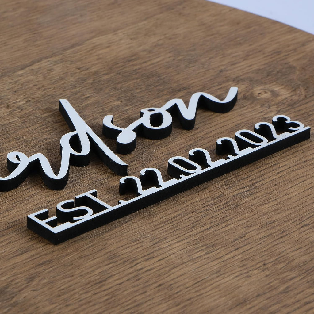 Wedding Guestbook Sign for Couple - Personalized Round Wooden Sign with Initial Letter, Rustic Wedding Guest Book Alternative, Custom Name Sign, Engagement Party Decor, Reception Table Decoration