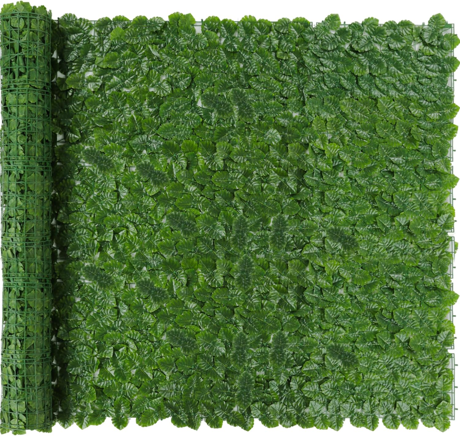 Jinwu Artificial Ivy Privacy Fence Screen, 39.4x354.3 inch Artificial Faux Ivy Hedge, Expandable Faux Privacy Fence with 80 pcs Zip Ties Decoration for Wall Screen, Outdoor Garden, Wedding Decor