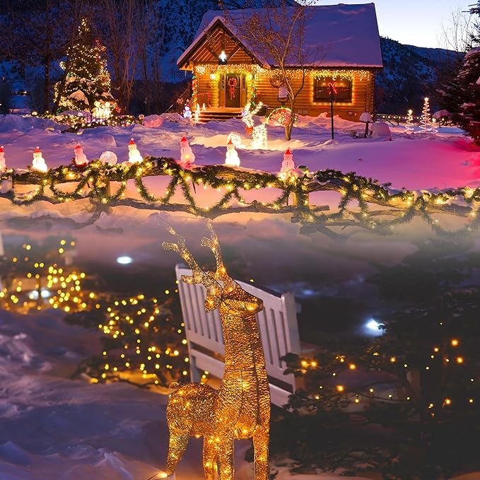 100 LED Christmas String Lights, 39FT Indoor Christmas Lights Plug-in with 8 Modes & Timer & Memory Function, Waterproof Christmas Lights Outdoor for Holiday Party Christmas Tree Decor