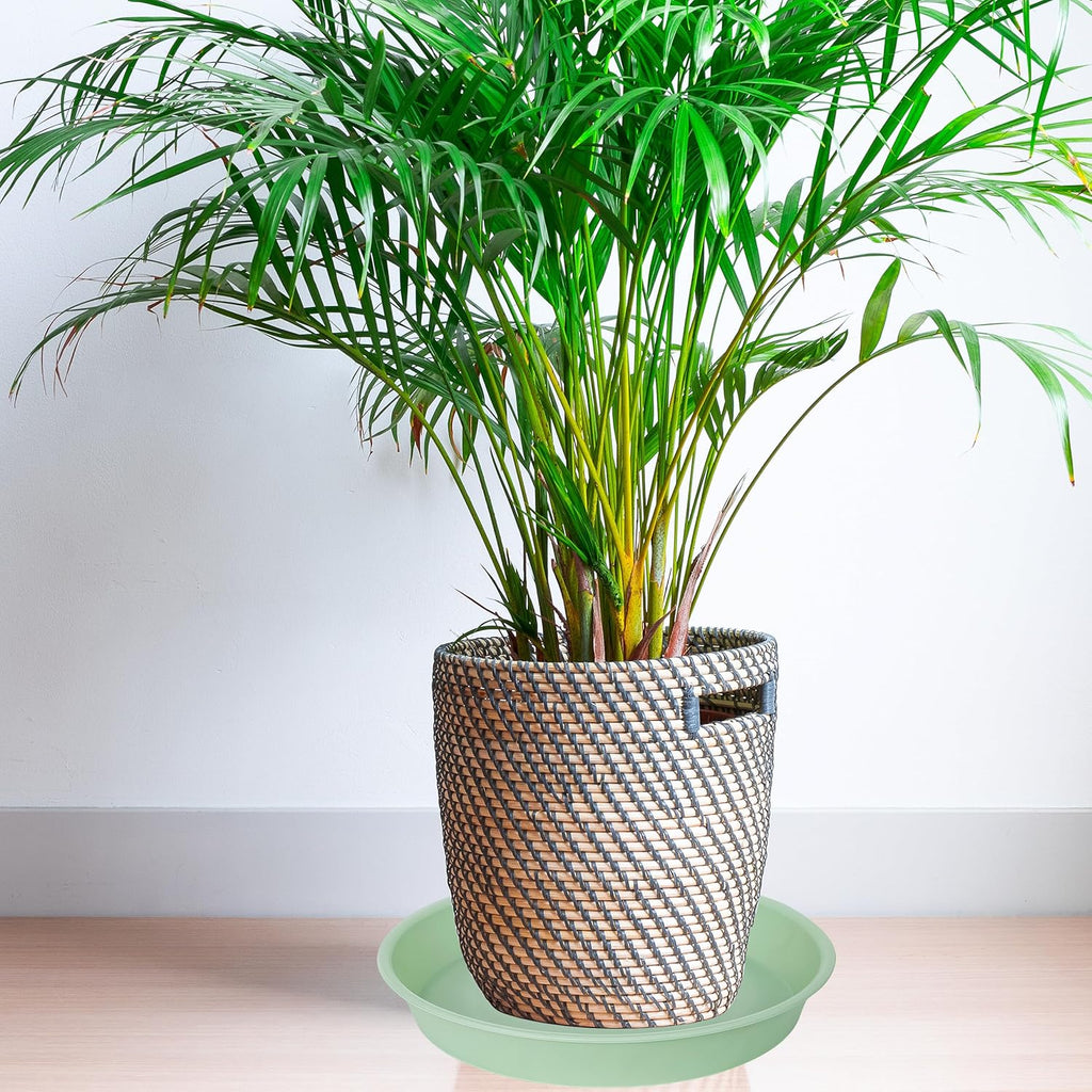 2 Pack of Bird Bath Bowl 12", 1.6" Depth, 10 12 inch Birdbath Bowls Dish Only for The Garden, Large Plant Saucer (12", Light Green)