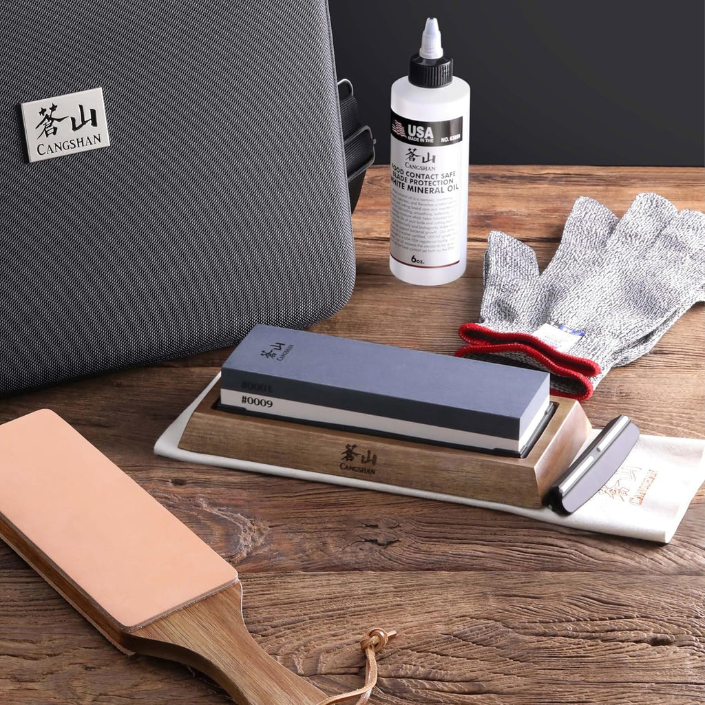 Cangshan 503800 Dual-Sided Whetstone Knife Sharpener 1000/6000 Grit