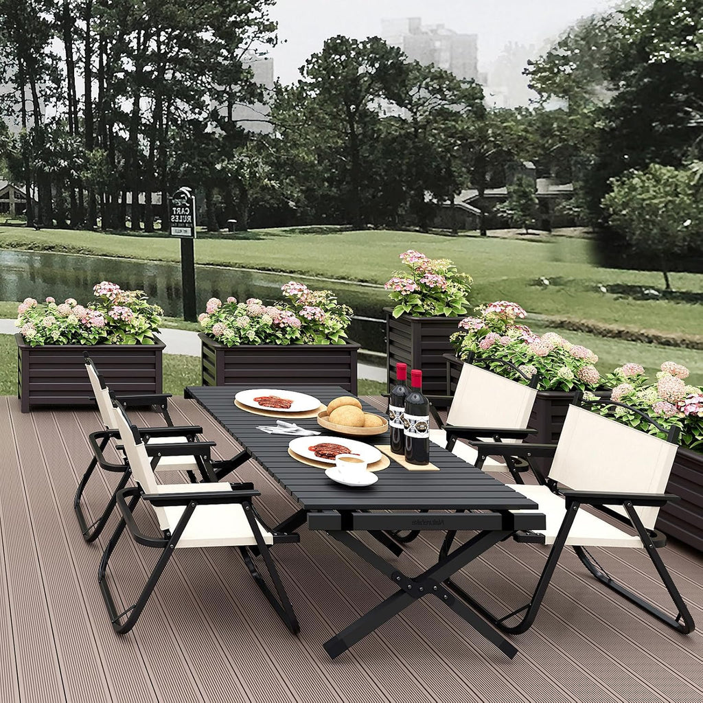 Aluminum Rectangular Outdoor Planter 39.36" Long Box Planter for Patio Porch Indoor Outdoor Weather-Resistant Large Planters with Drainage Hole for Flowers, Dark Brown, 19.68"D x 39.36"W x 19.68"H