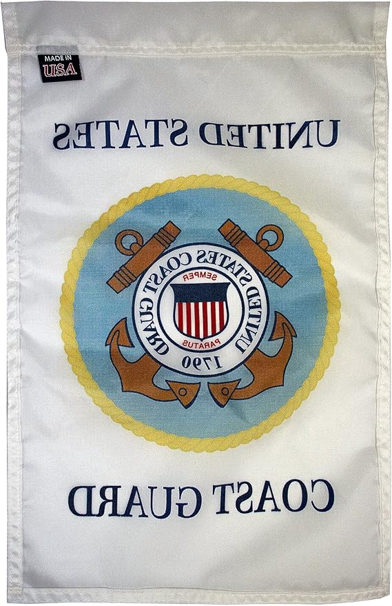 FlagSource U.S. Coast Guard Nylon Garden Flag, Made in The USA, 18x12"