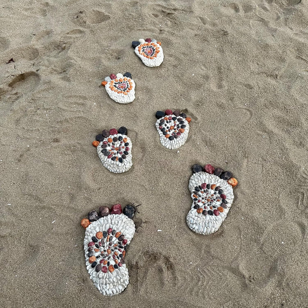 Outdooor Stepping Stones - Decorative Garden Stones for Patio, Deck, Garden or Sidewalk Faux Cobblestone Stepping Stones (Set of 2#B